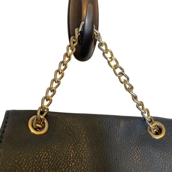 Ted Lapidus Faux Leather Navy Blue Backpack - Picture 9 of 12